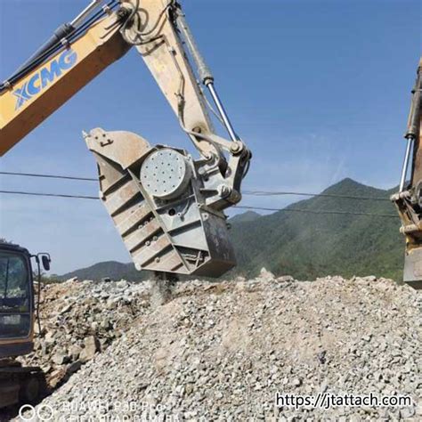 china excavator crusher bucket|crusher attachment for excavator.